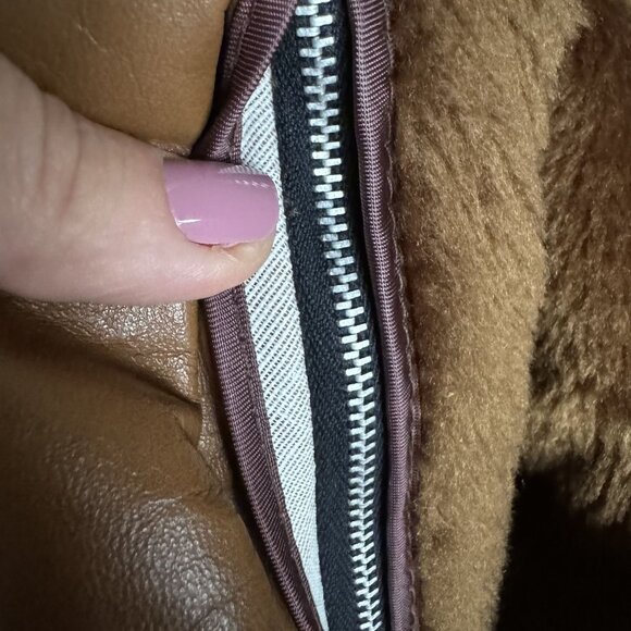 Vintage Gateway Mens Leather Coat Removable Lining 42L Mid Length 70s Retro - Picture 6 of 8